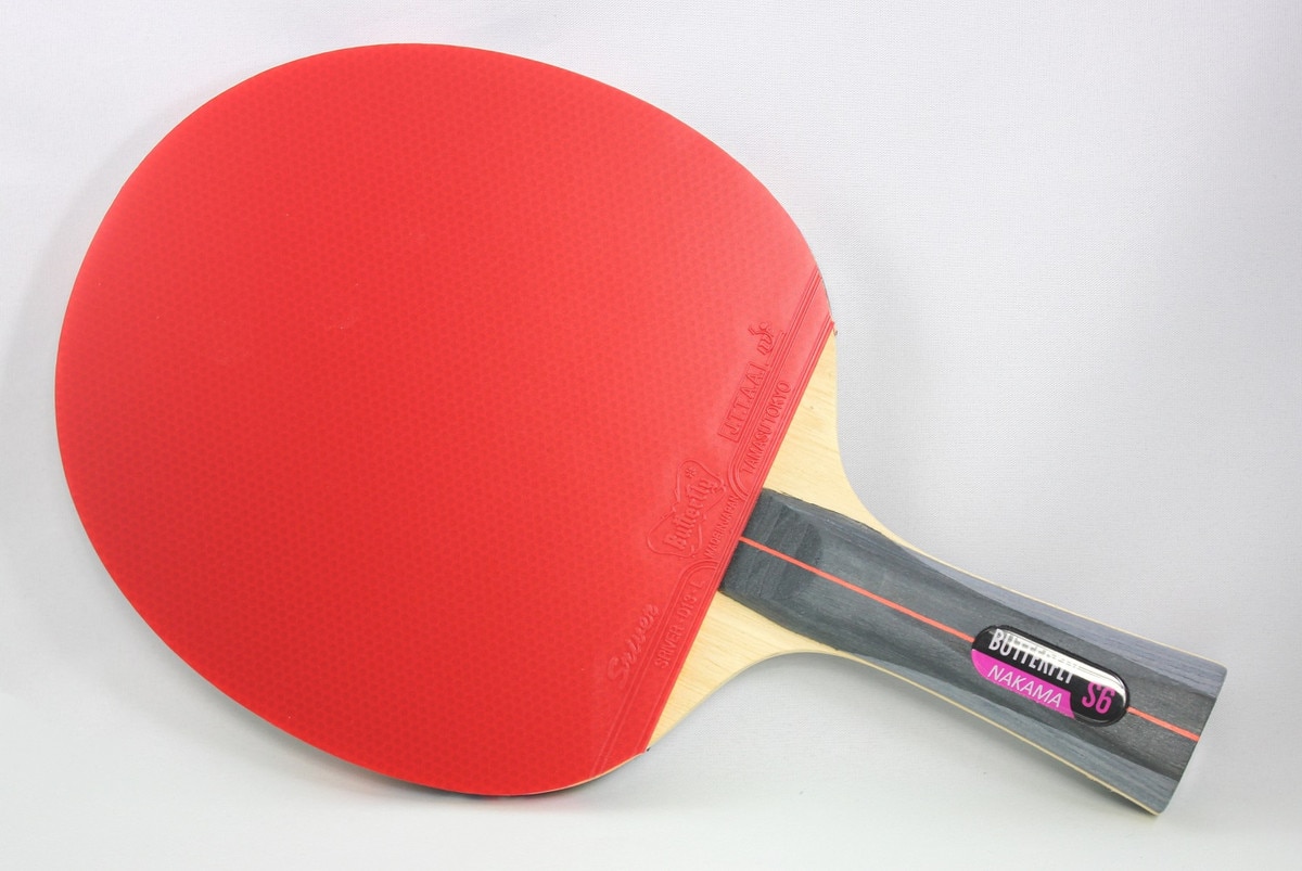 Butterfly Nakama S-6 Racket: Diagonal View of the Racket